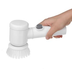 Brosse de Nettoyage électrique Portable Multifonctionnelle avec 3 Têtes de Brosse, Brosse de Récurage Rechargeable USB