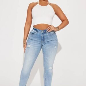 Pantalon Jeans skinny stretch Seven Heavens - Délavage clair