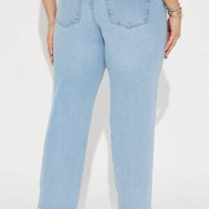 Pantalon Jeans coupe droite Charlotte - Délavage clair