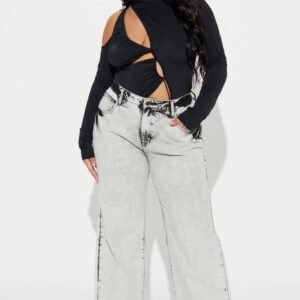 Pantalon Jeans en denim stretch taille basse