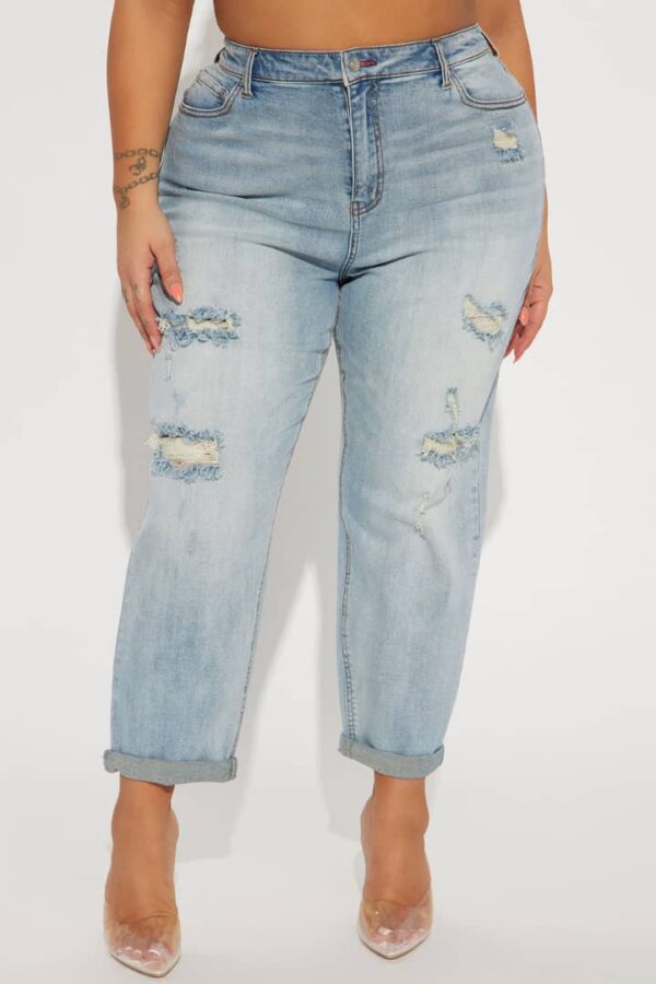 Pantalon Jeans Boyfriend Gerrit - Délavé Bleu Moyen – Image 2