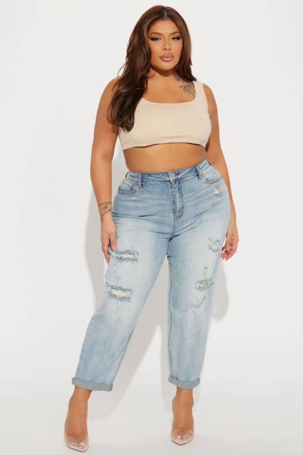 Pantalon Jeans Boyfriend Gerrit - Délavé Bleu Moyen – Image 6