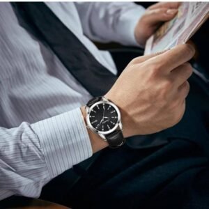 Montre classe Bracelet À Quartz Pour Homme Sunlifex Avec Bracelet En Cuir Synthétique De Style Professionnel