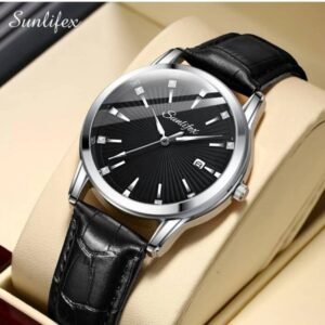 Montre classe Bracelet À Quartz Pour Homme Sunlifex Avec Bracelet En Cuir Synthétique De Style Professionnel