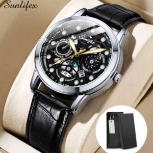 Montre classe Bracelet Étanche Pour Homme Avec Calendrier Creux