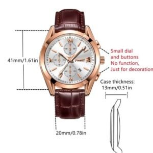 Montre classe À Quartz À Triple Cadran Pour Homme