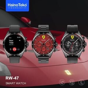 Montre intelligente Haino Teko Germany RW47 grand écran rond AMOLED avec 3 bracelets