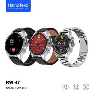 Montre intelligente Haino Teko Germany RW47 grand écran rond AMOLED avec 3 bracelets