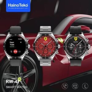 Montre intelligente Haino Teko Germany RW47 grand écran rond AMOLED avec 3 bracelets