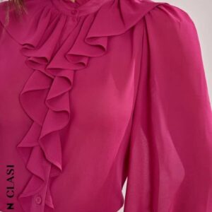 SHEIN Clasi Blouse À Volants Manches Évasées