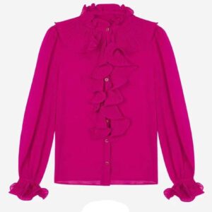 SHEIN Clasi Blouse À Volants Manches Évasées