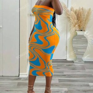 Robe Pull Motifs Bustier