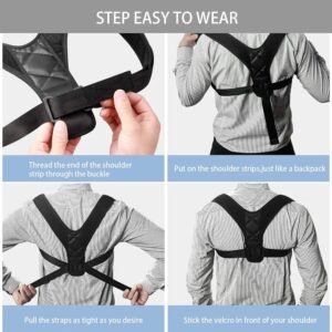 Ceinture réglable Posture Brace Clavicle Spine Dos épaule Lombaire Brace Dos Posture Correcteur