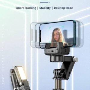 Q18 stabilisateur de cardan, Mode de suivi de bureau, bâton de Selfie avec lumière de remplissage pour téléphones portables