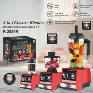 RAF Blender electrique 3 en 1 - mixeur de jus avec minuterie multifonction