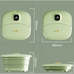 Bain de pieds entièrement automatique, pliable, avec seau chauffant à température constante et massage des pieds à domicile