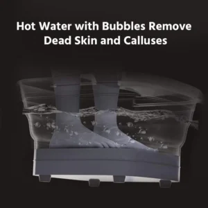 Bain de pieds entièrement automatique, pliable, avec seau chauffant à température constante et massage des pieds à domicile