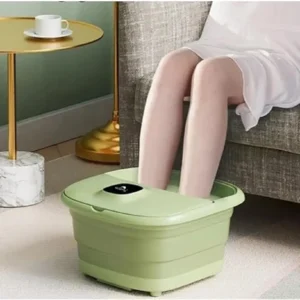 Bain de pieds entièrement automatique, pliable, avec seau chauffant à température constante et massage des pieds à domicile