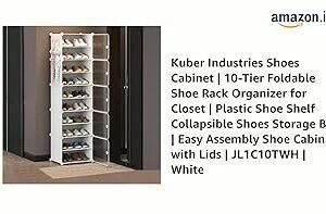 Meuble à chaussures pliable à 10 niveaux pour placard