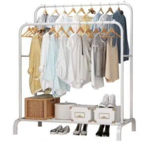 Porte-manteau et rangement - GENE - Mobile double - Robuste - Élégant - Intérieur