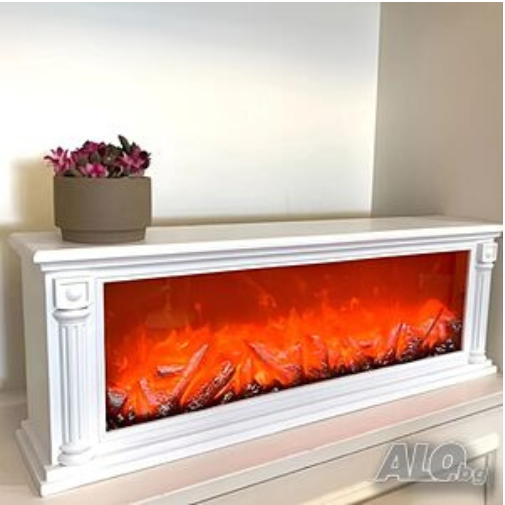 Cheminée Électrique Décorative Blanche – Meuble Chauffant Design & Cosy – Image 5